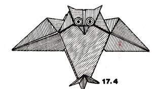 Сова, оригами